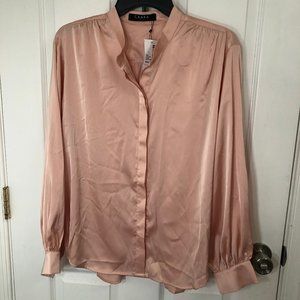 Caara‎ Lite Pink Silky Feel Long Sleeve Blouse